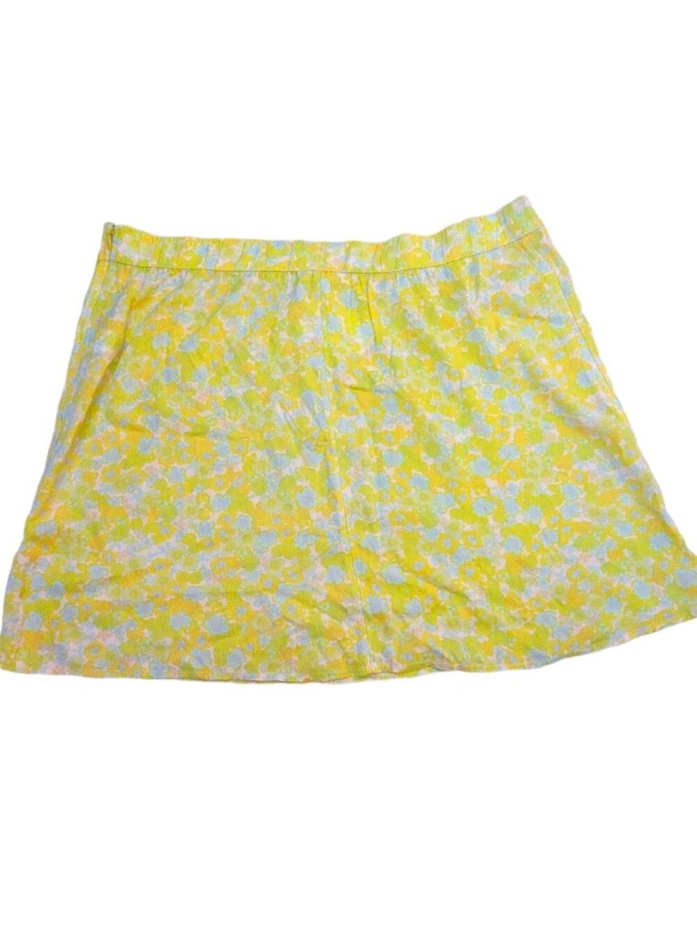 Abound Nordstrom Yellow Floral Mini Skirt Size 1X Cottagecore Pull On NWT